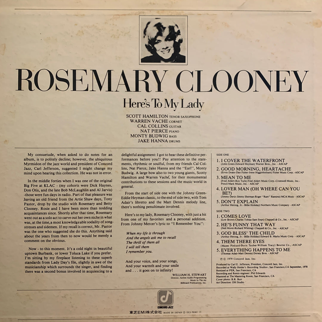 Rosemary Clooney - Here's To My Lady