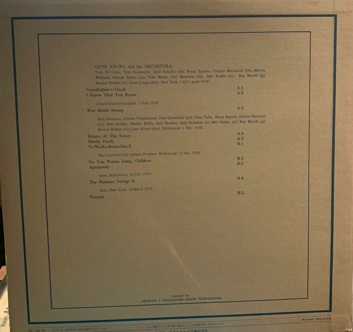 Gene Krupa And His Orchestra – Gene Krupa And His Orchestra - Recorded In 1937 To 1940