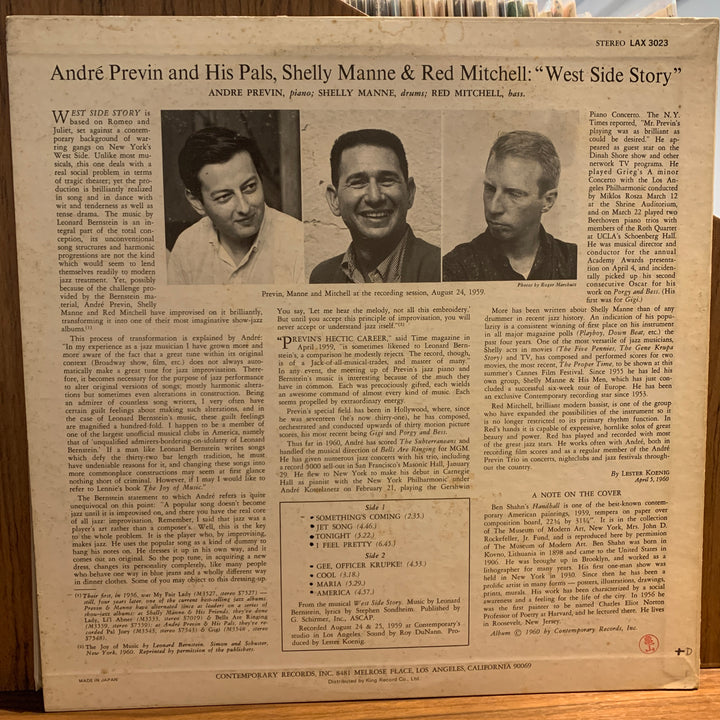 André Previn And His Pals - West Side Story