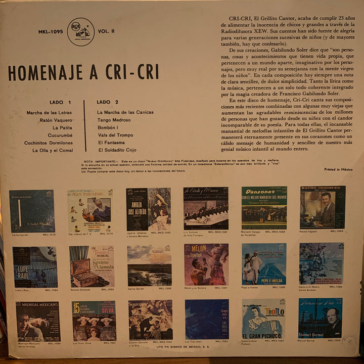 Cri-Cri – Homenaje A Cri-Cri