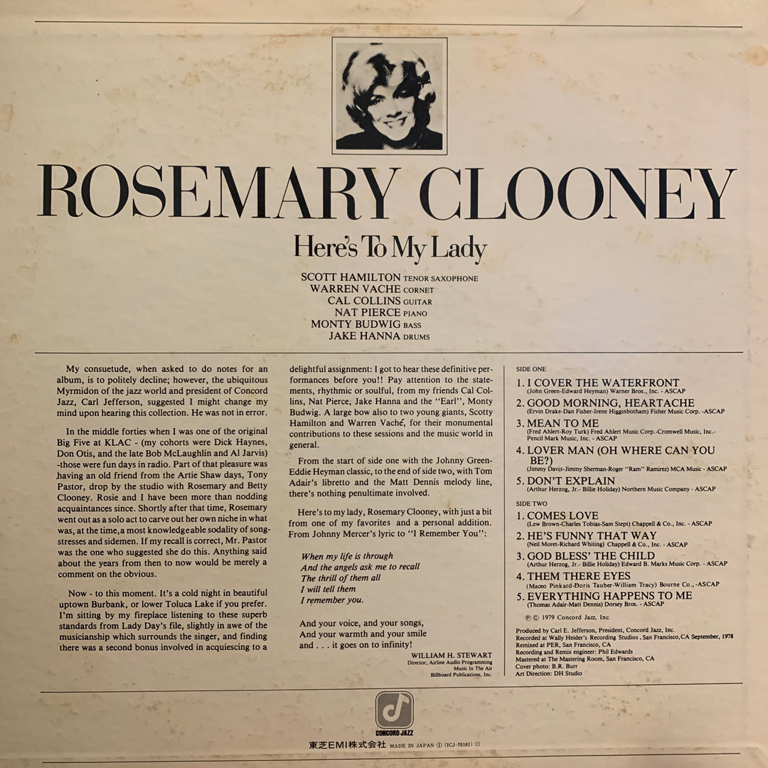 Rosemary Clooney - Here's To My Lady